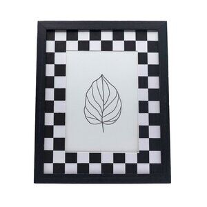 Black 5x7 Picture Frame w/ Removable Checkerboard Insert